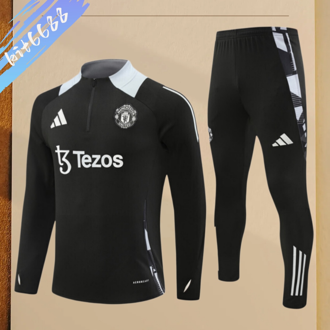 24/25 Manchester United Hu Lanse Half Zip Training Kit (Adult Kids Kit)