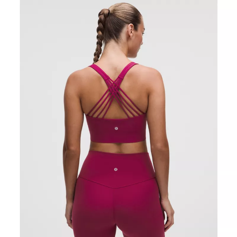 FlexyFlex Strappy Longline Yoga Bra Light Support, D–DDD Cups