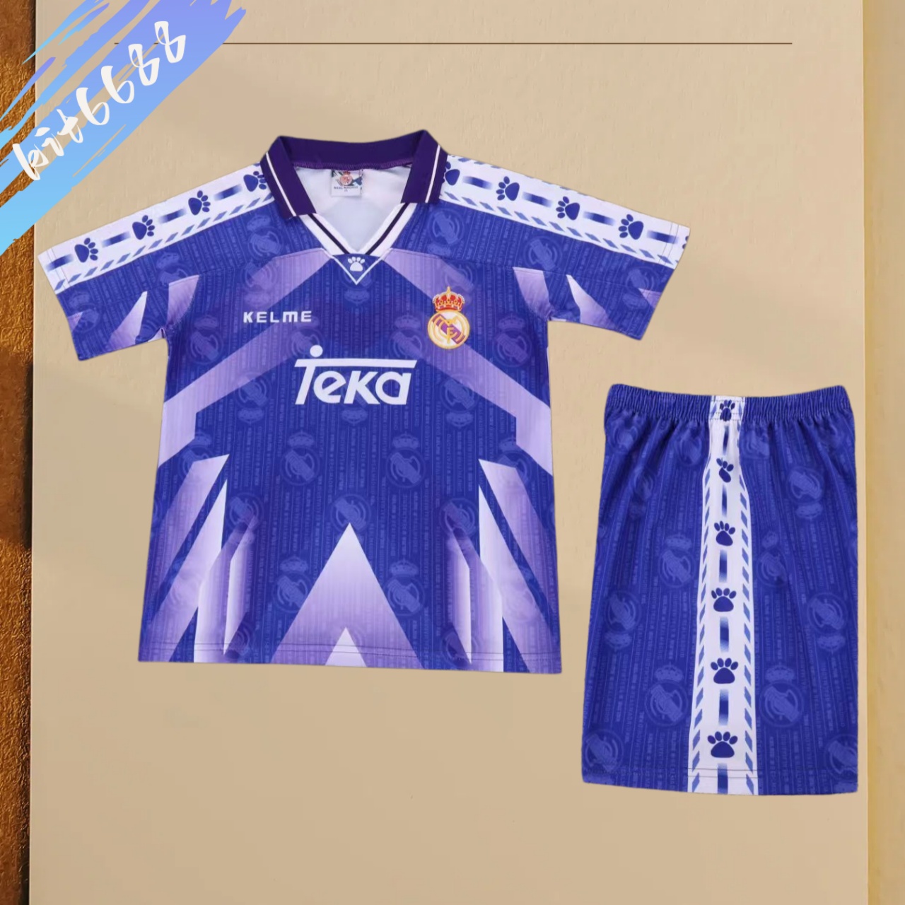 1996/1997 Real Madrid  Away Retro Kids Set