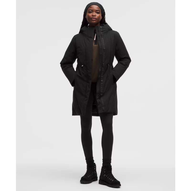 Waterproof Insulated Cinch-Waist Parka