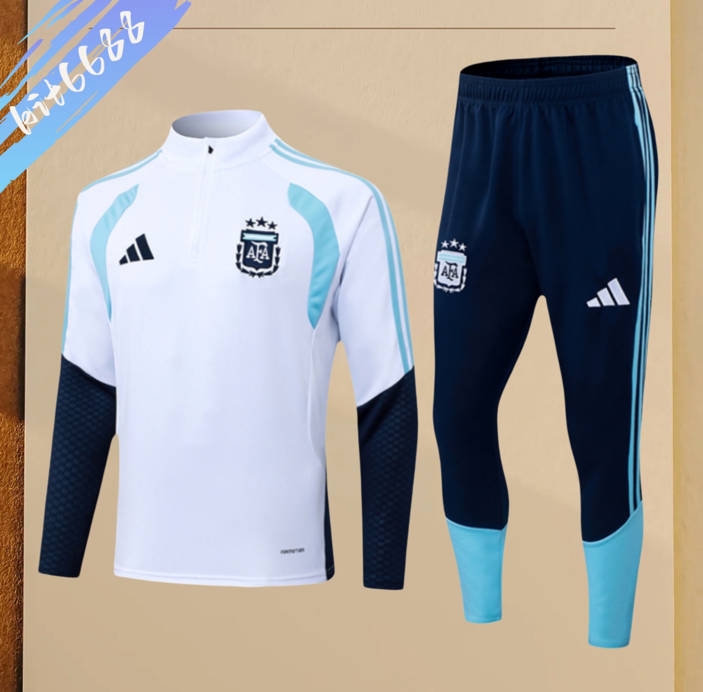 2026/2027 Argentina Half Zip Training Clothes (Adult Kids Kit)