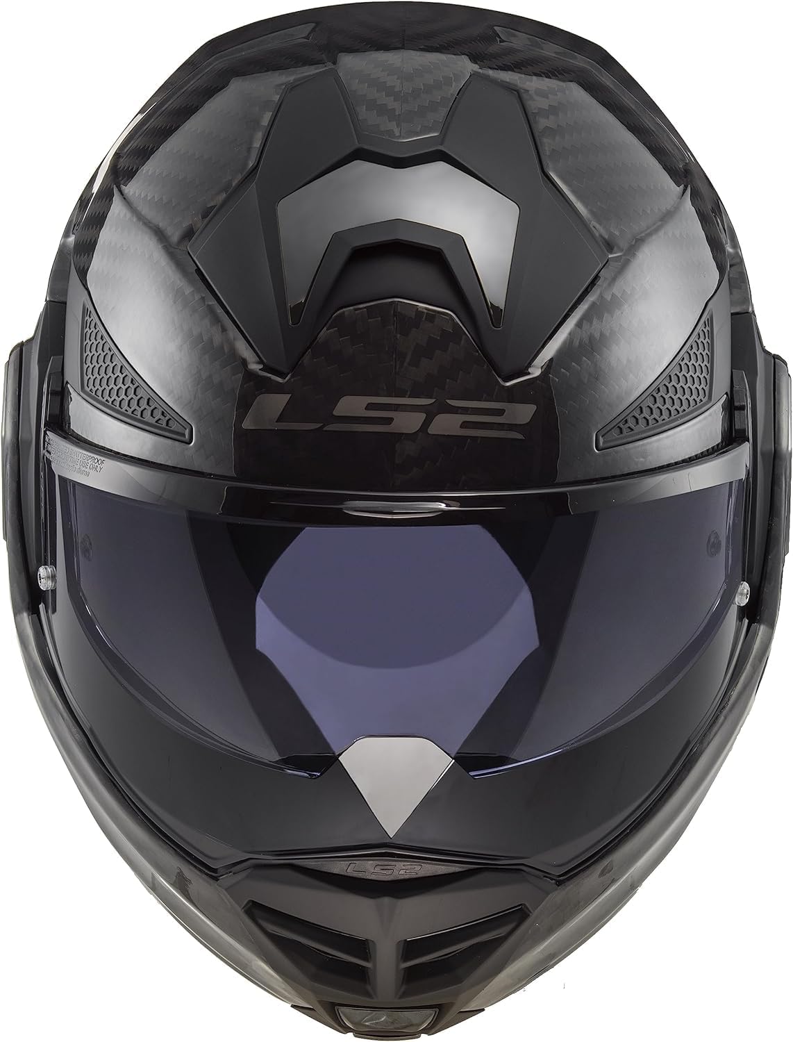 MODULAR MOTORCYCLE BLUETOOTH HELMET L~S~2 FF901 ADVANT X CARBON Flip Front Dual Visor Touring Motorbike Full Face Crash Helmet with Pre-Fitted LS2 4X Intercom