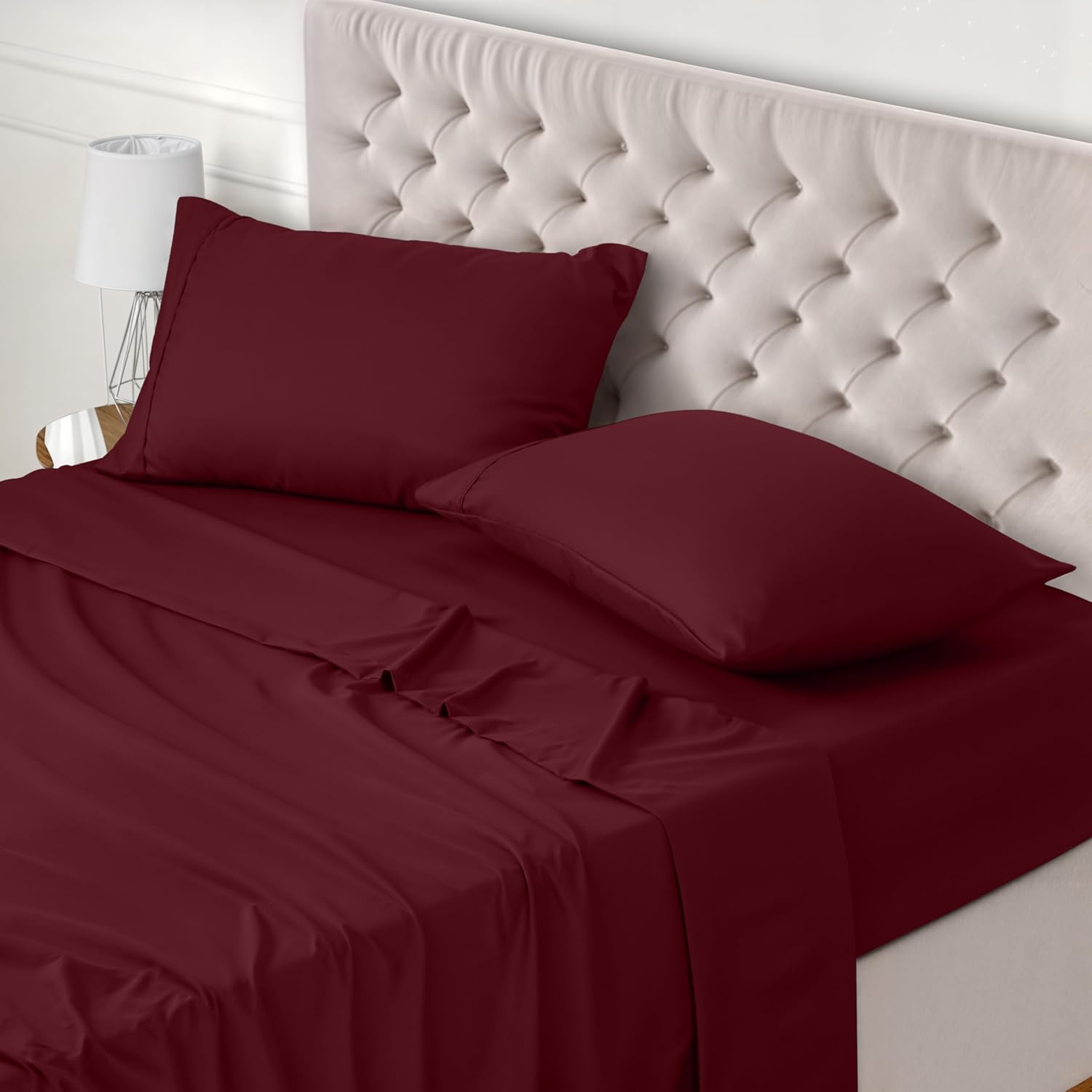 Utopia Bedding Juego de Sabanas 4 Piezas 150x200 - Poliéster Microfibra Cepillada - Oeko-Tex Certificado - Sábana Bajera, Sábana Plana y 2 Fundas de Almohada 50x75 (Cama 150, Gris)
