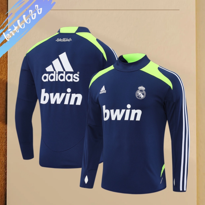 12/13 Real Madrid Retro Training Uniform Long- Sleeve Football Shirt