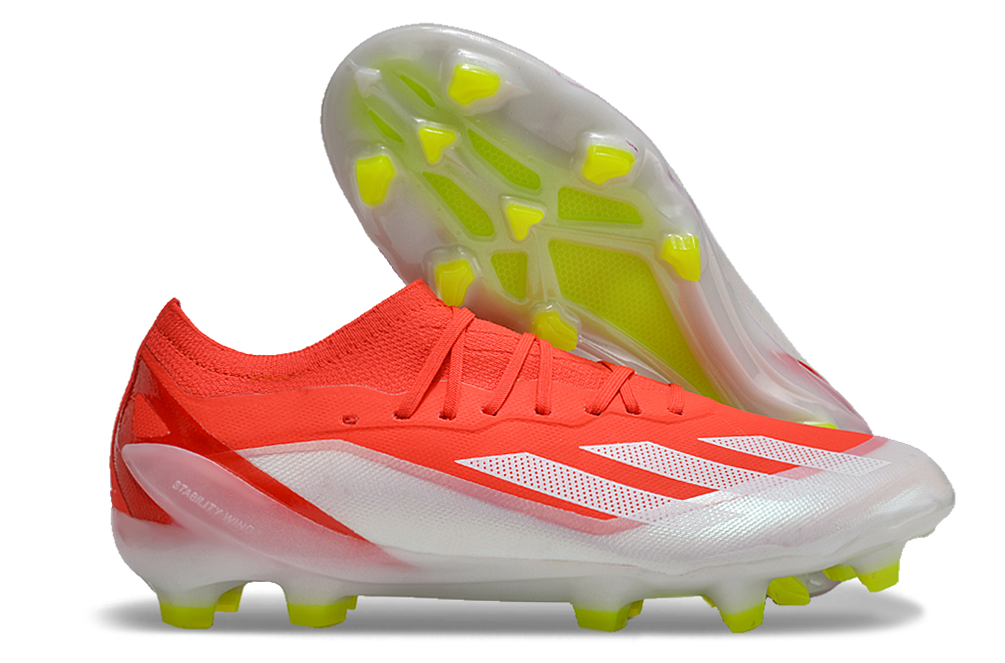 X Crazyfast Elite Laceless FG Energy Citrus - Solar RedFootwear WhiteSolar Yellow