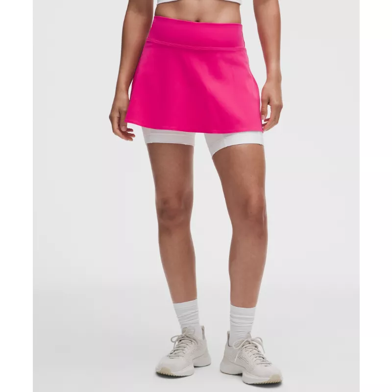 Layered Long-Liner Tennis Skirt