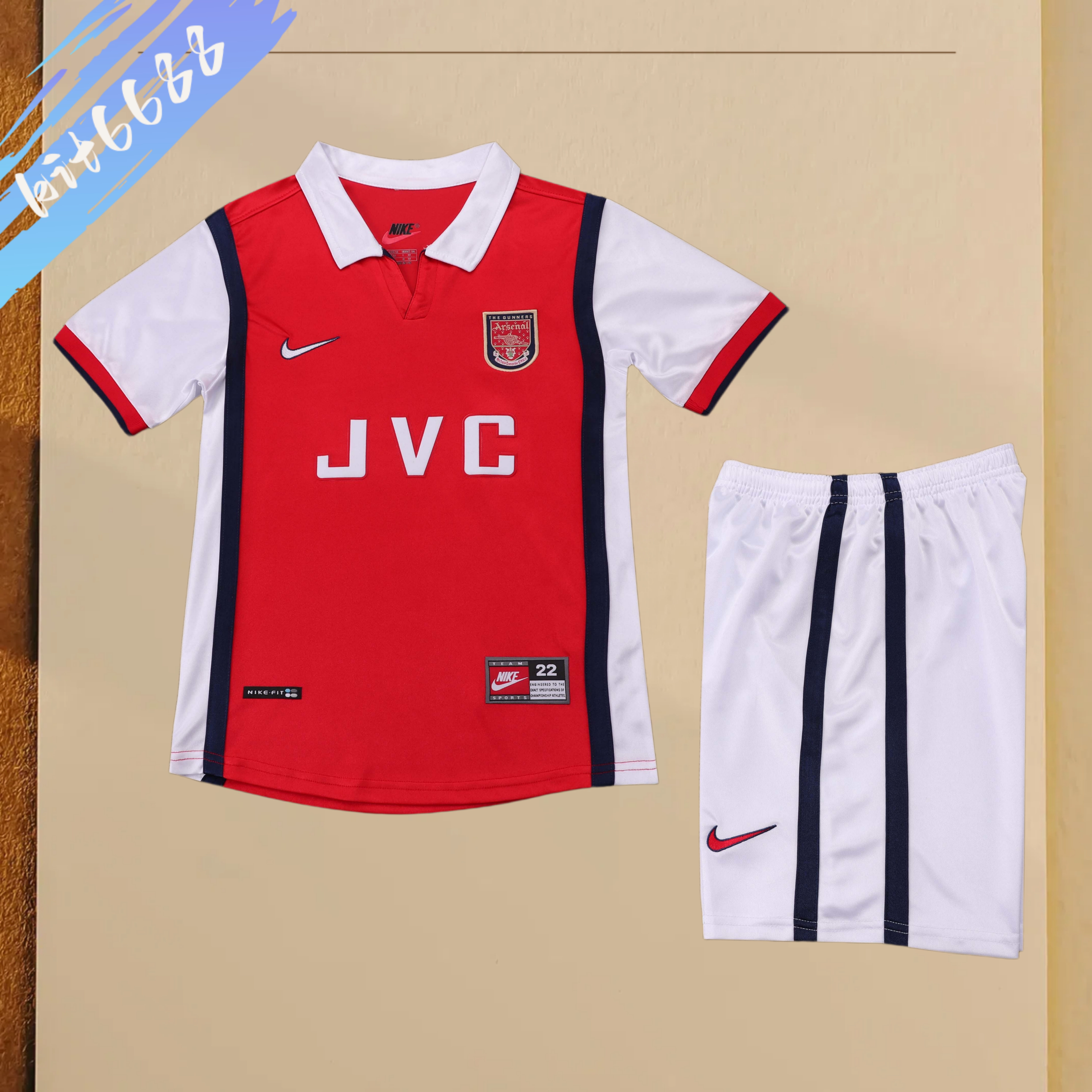 98/99 Arsenal Home Retro Football Shirt (Kids Kit)