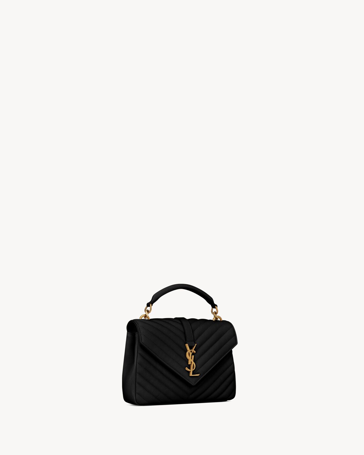 college medium in quilted leather BLACK