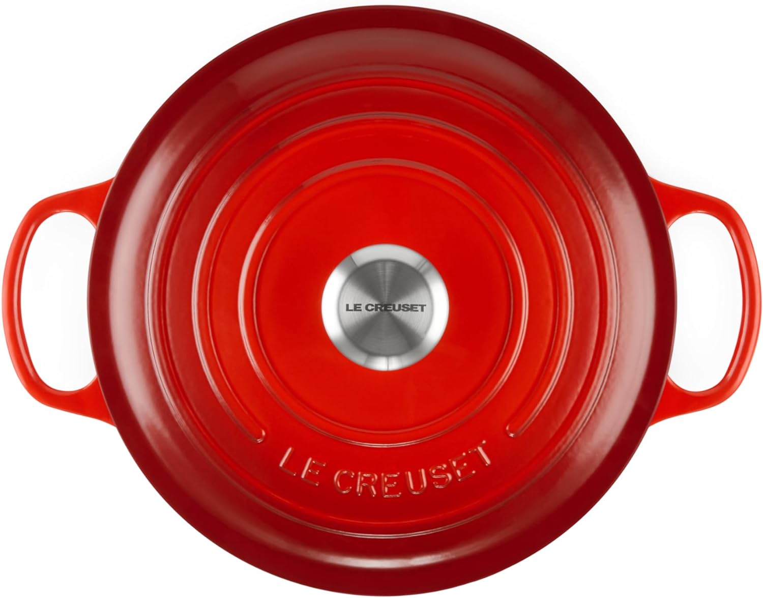 Le Creuset Enameled Cast Iron Signature Round Dutch Oven. 5.5 qt.. Cerise