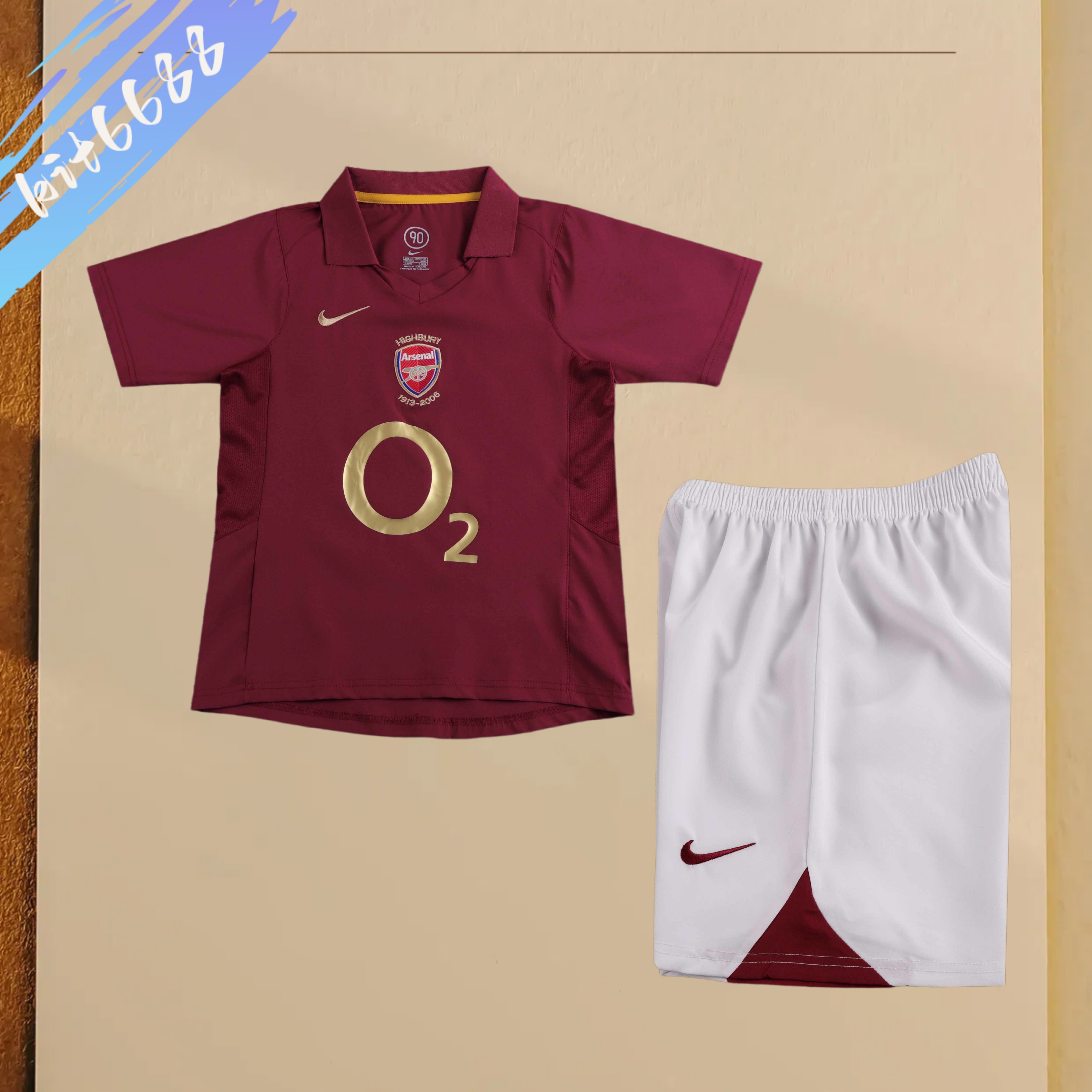 05/06 Arsenal Home Retro Football Shirt (Kids Kit)