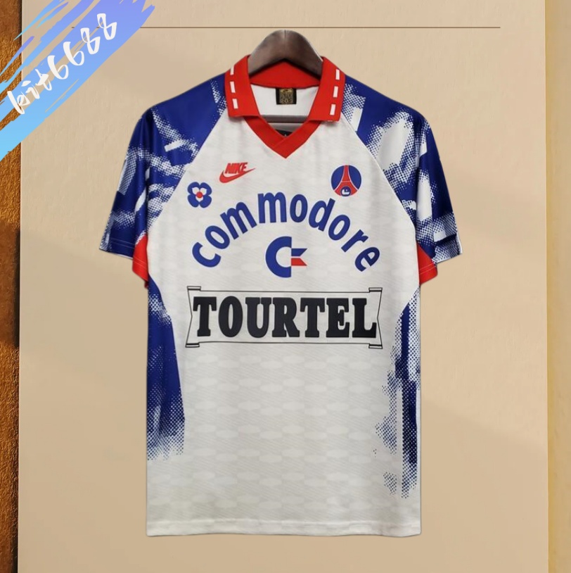93/94 PSG Paris Saint-Germain  Away Football Shirt (Retro）