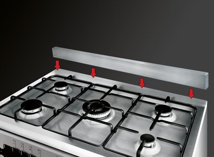 GLEM GAS - Cucina a gas U664VI Classe A-INOX