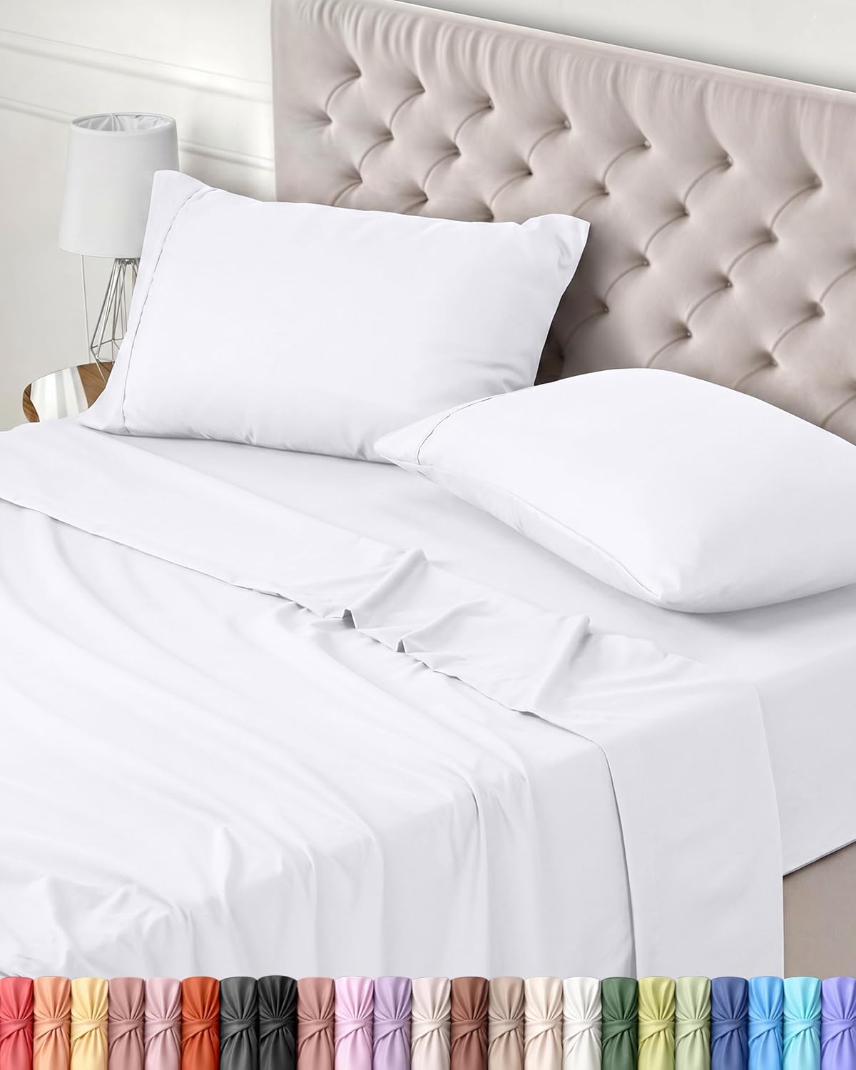 Utopia Bedding Juego de Sabanas 4 Piezas 150x200 - Poliéster Microfibra Cepillada - Oeko-Tex Certificado - Sábana Bajera, Sábana Plana y 2 Fundas de Almohada 50x75 (Cama 150, Gris)
