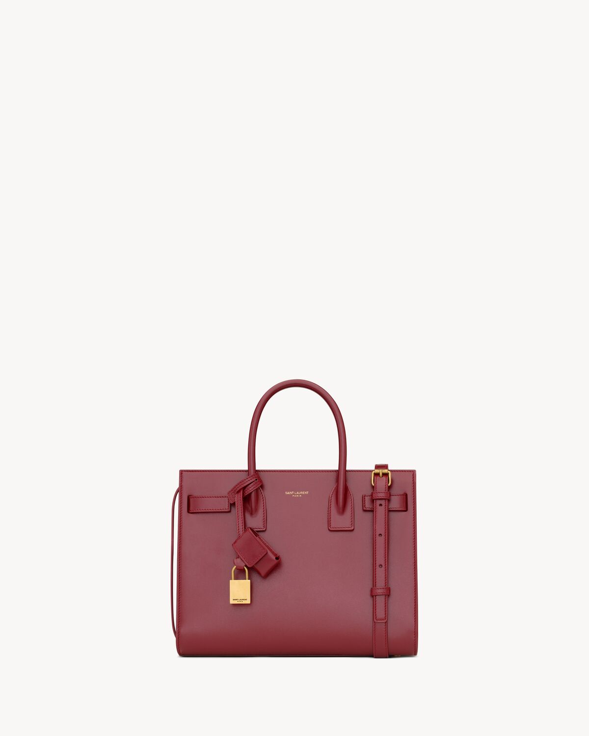 sac de jour in smooth leather - baby ROUGE MERLOT