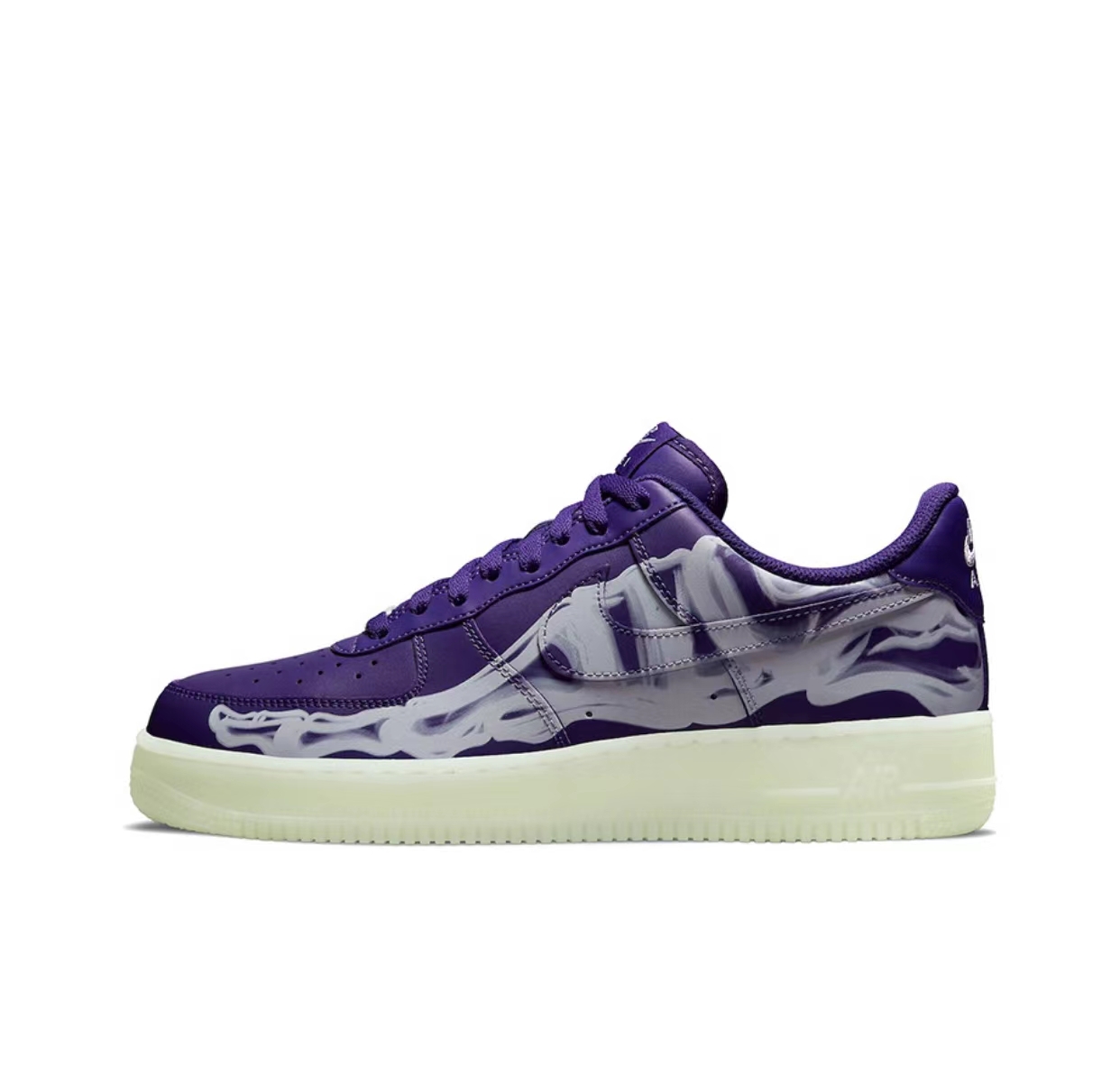 Nike Air Force 1 Low '07 QS Purple Skeleton Halloween CU8067-500