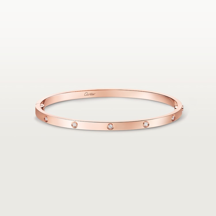 LOVE bracelet, small model, 10 diamonds 18K rose gold 3.65 mm