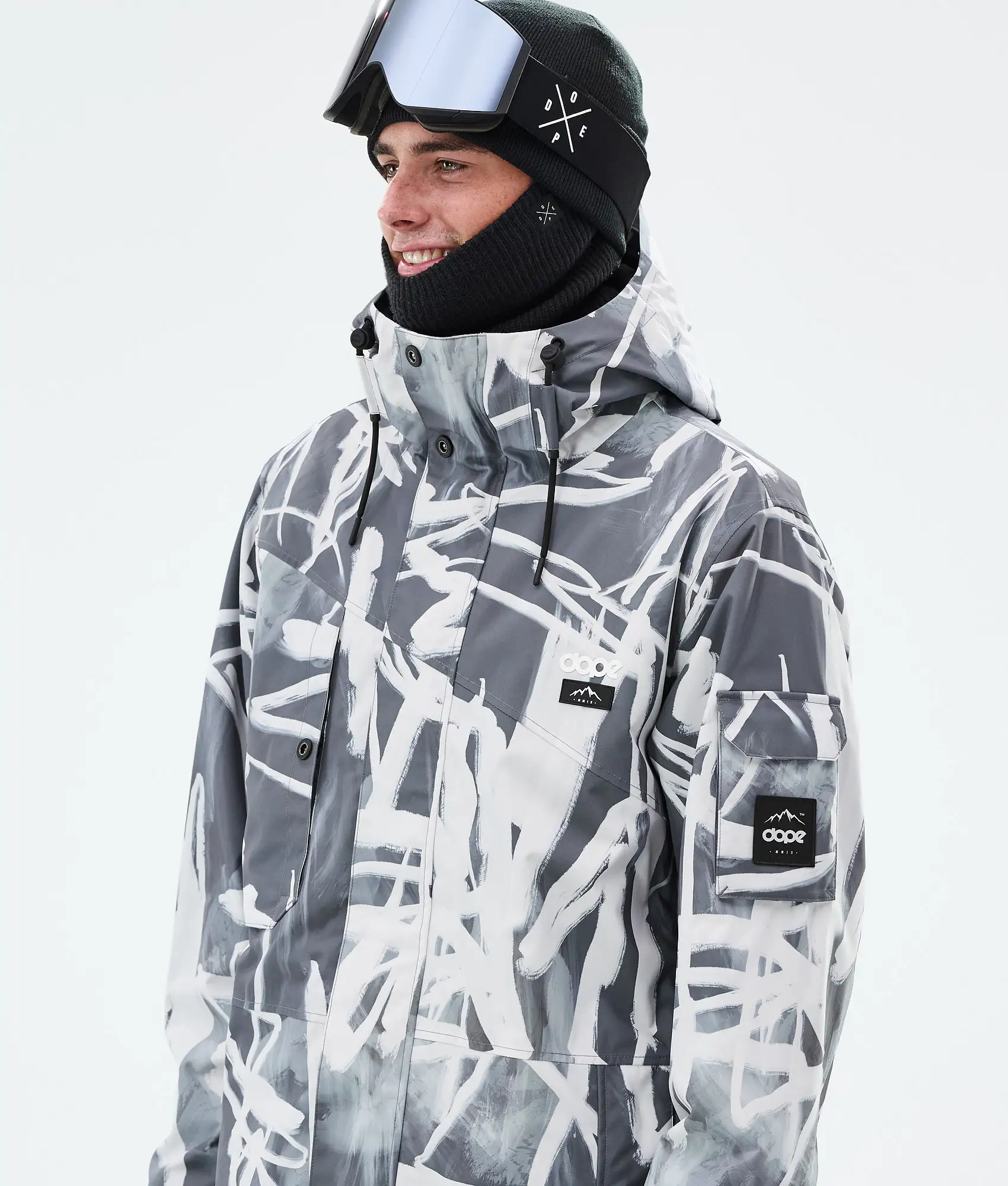 Adept Snowboard Jacket Men Scribble Black
