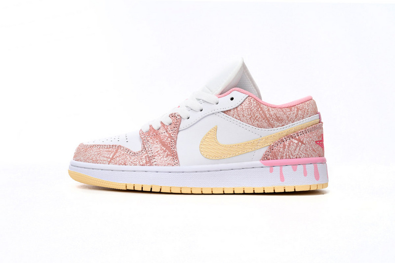 Air Jordan 1 Low SE GS Paint Drip CW7104-60