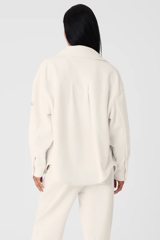 Ribbed Velour Mountain Side Shacket