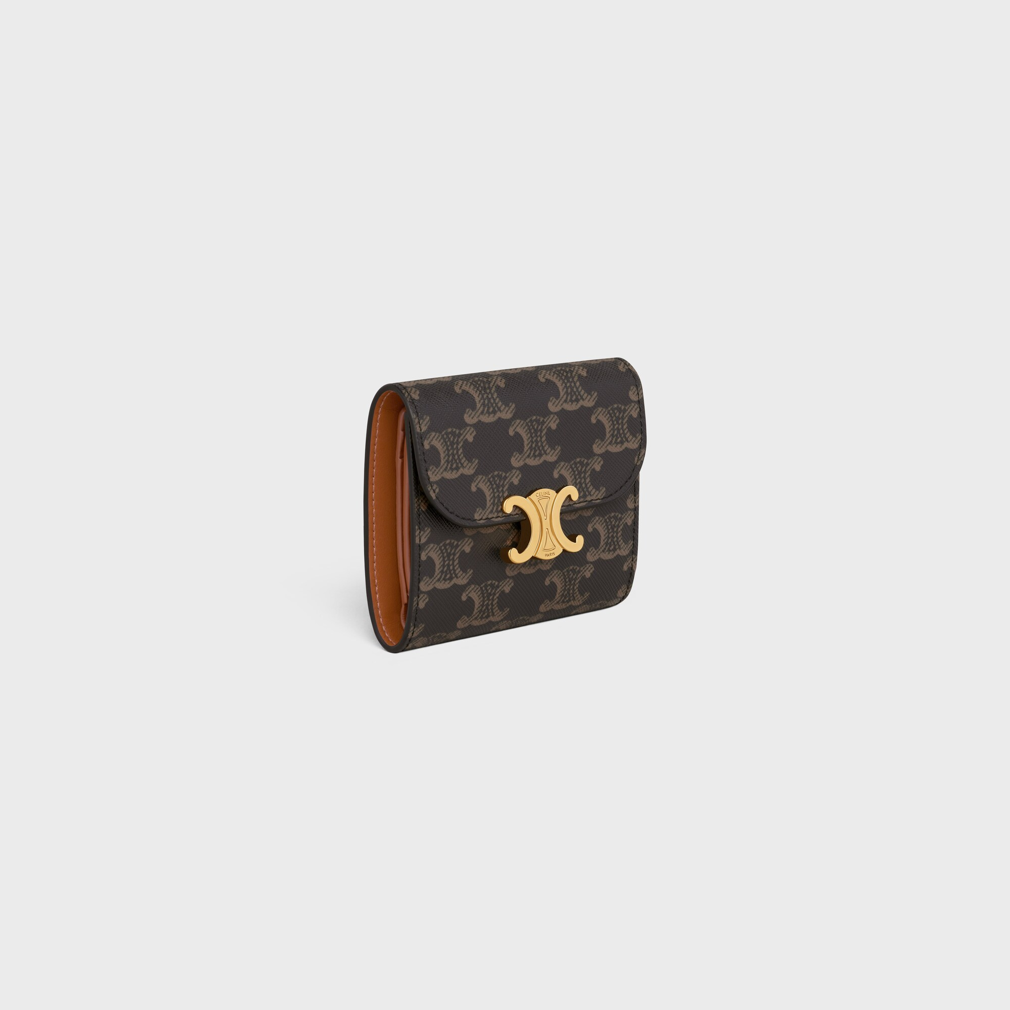 Small Flap Wallet TRIOMPHE in Triomphe Canvas TAN