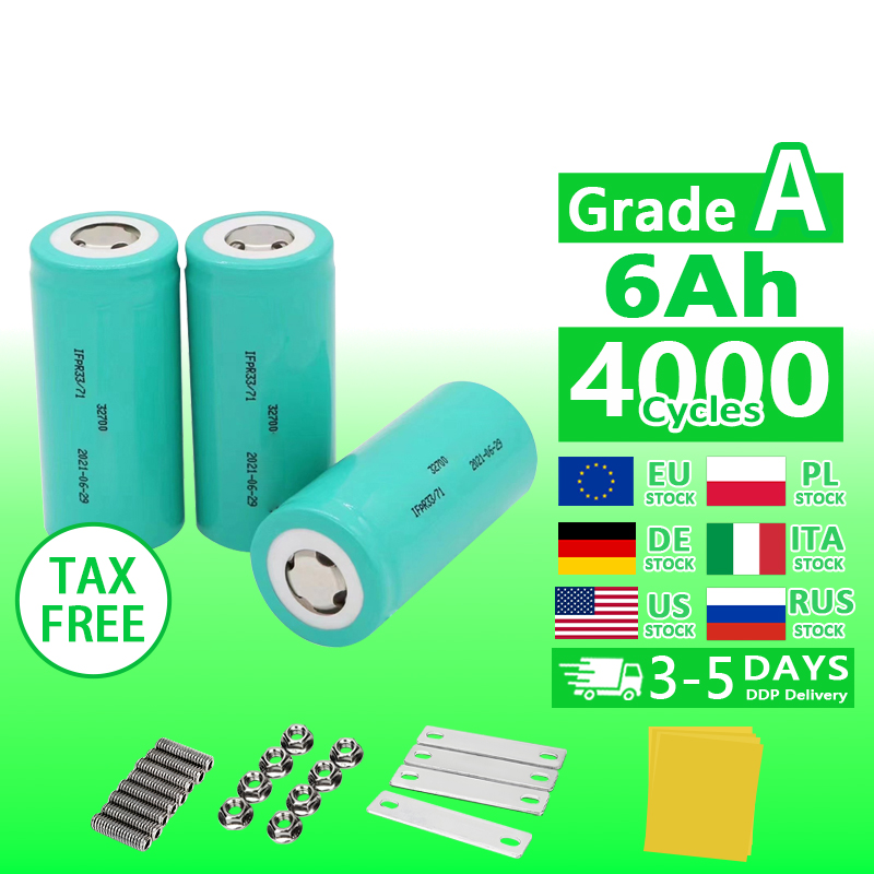 32700 3.2v 6000mAh Cylindrical Lithium Ion Batteries
