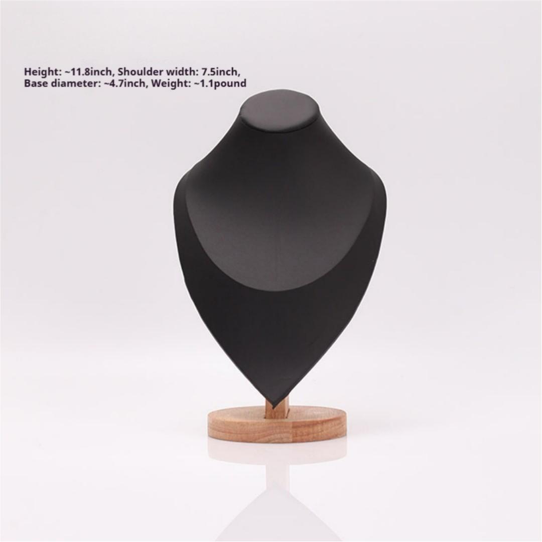 Solid Wood Necklace Display Stand Bracelet Pendant Jewelry Display Rack Mannequin Neck Counter Display Prop custom logo