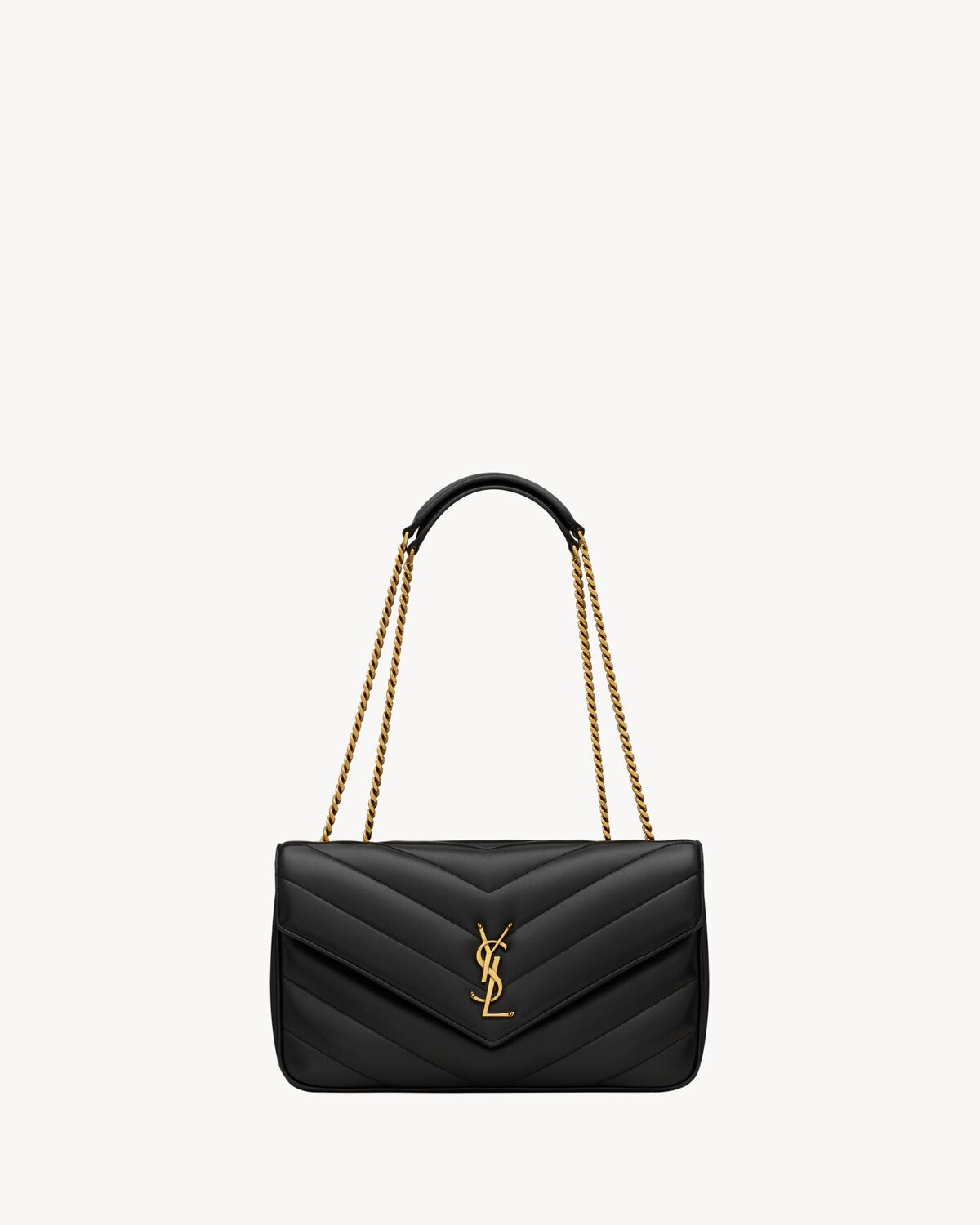 loulou medium in matelassé lambskin NOIR