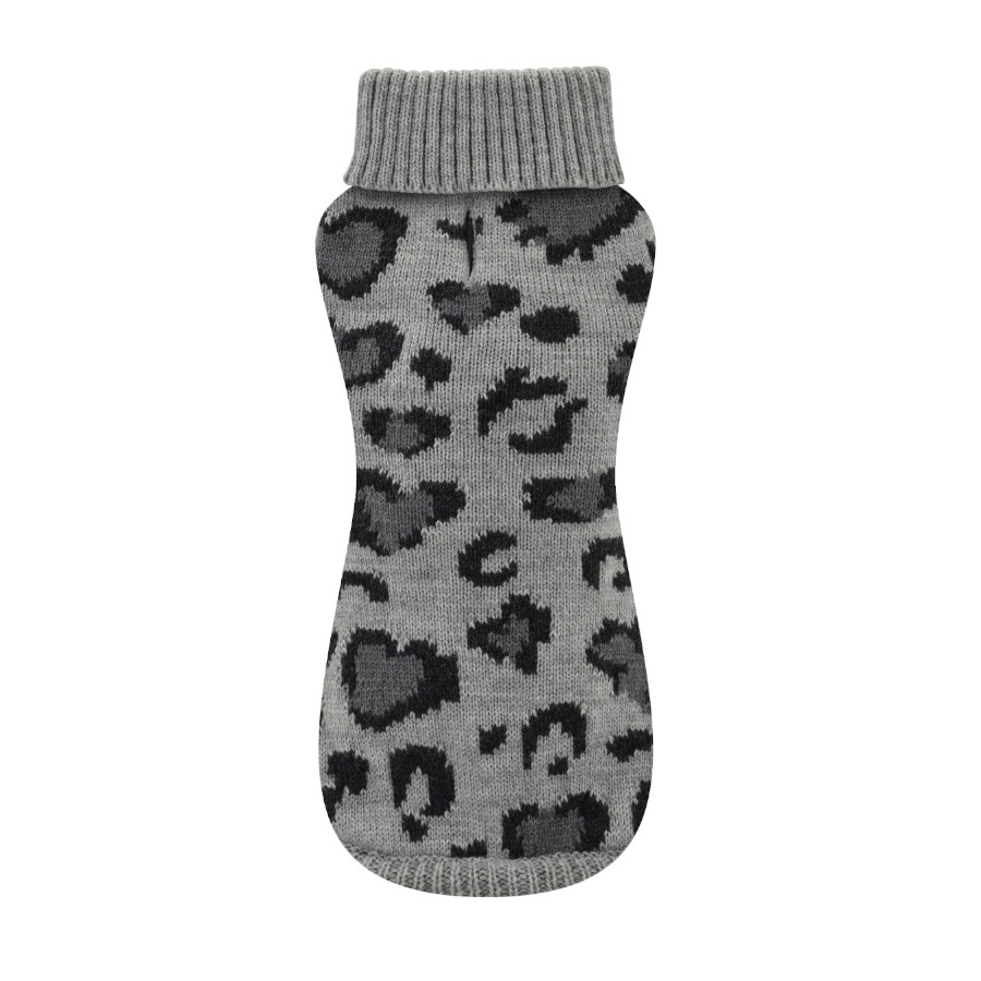 Nayeco Abrigo Leopard Jacquard Gris para perros