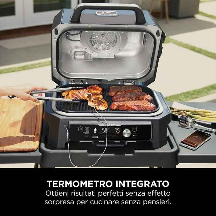 NINJA - Barbecue elettrico Woodfire Pro Connect XL OG901EU-Blu