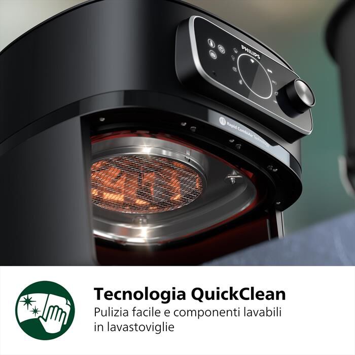 PHILIPS - FRIGGITRICE AIRFRYER SERIE 7000 DA 8.3L HD9876/90-nero
