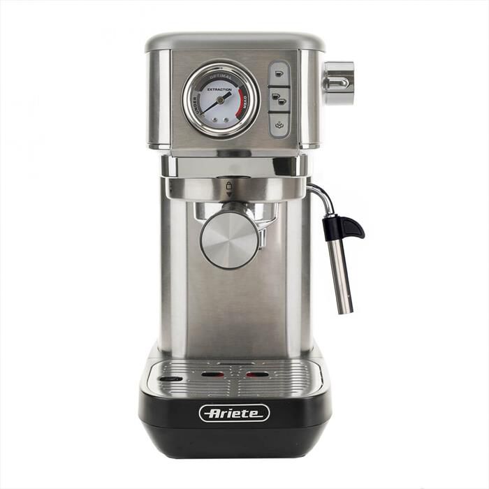 ARIETE - 1381 Macchina da caffè espresso con manometro-Silver