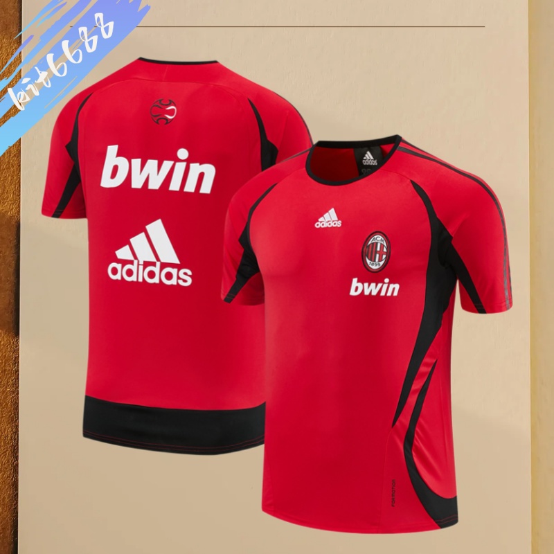 06/07 AC Milan retro training suit short sleeved football shirt
