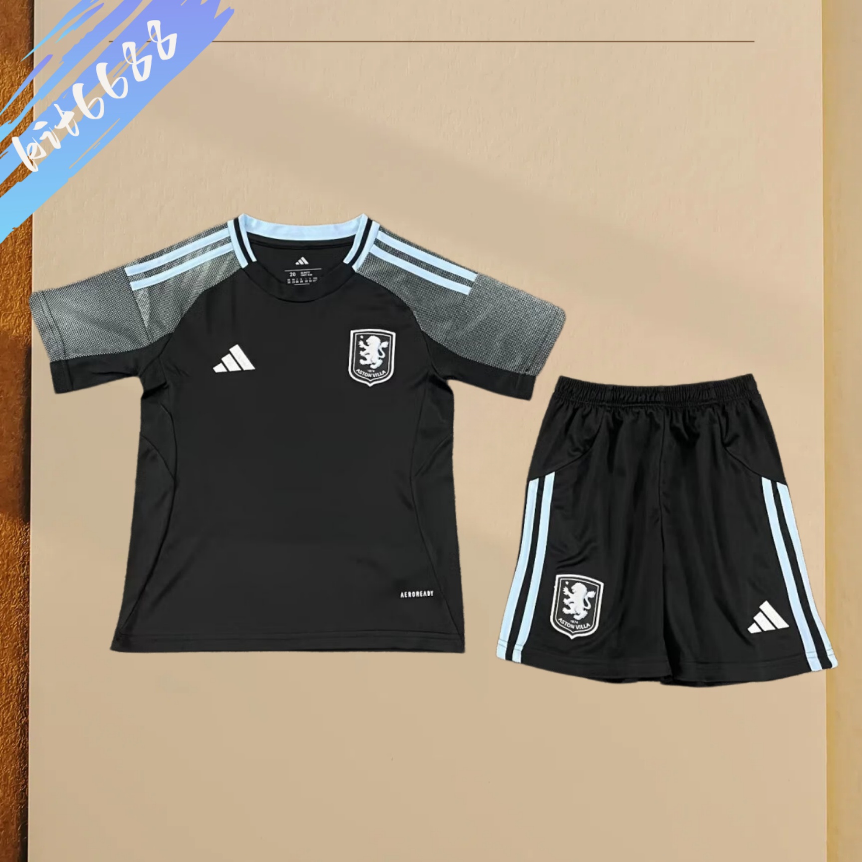 2025/2026 Aston Villa  third away Football Shirt ( Kids Kit socks）