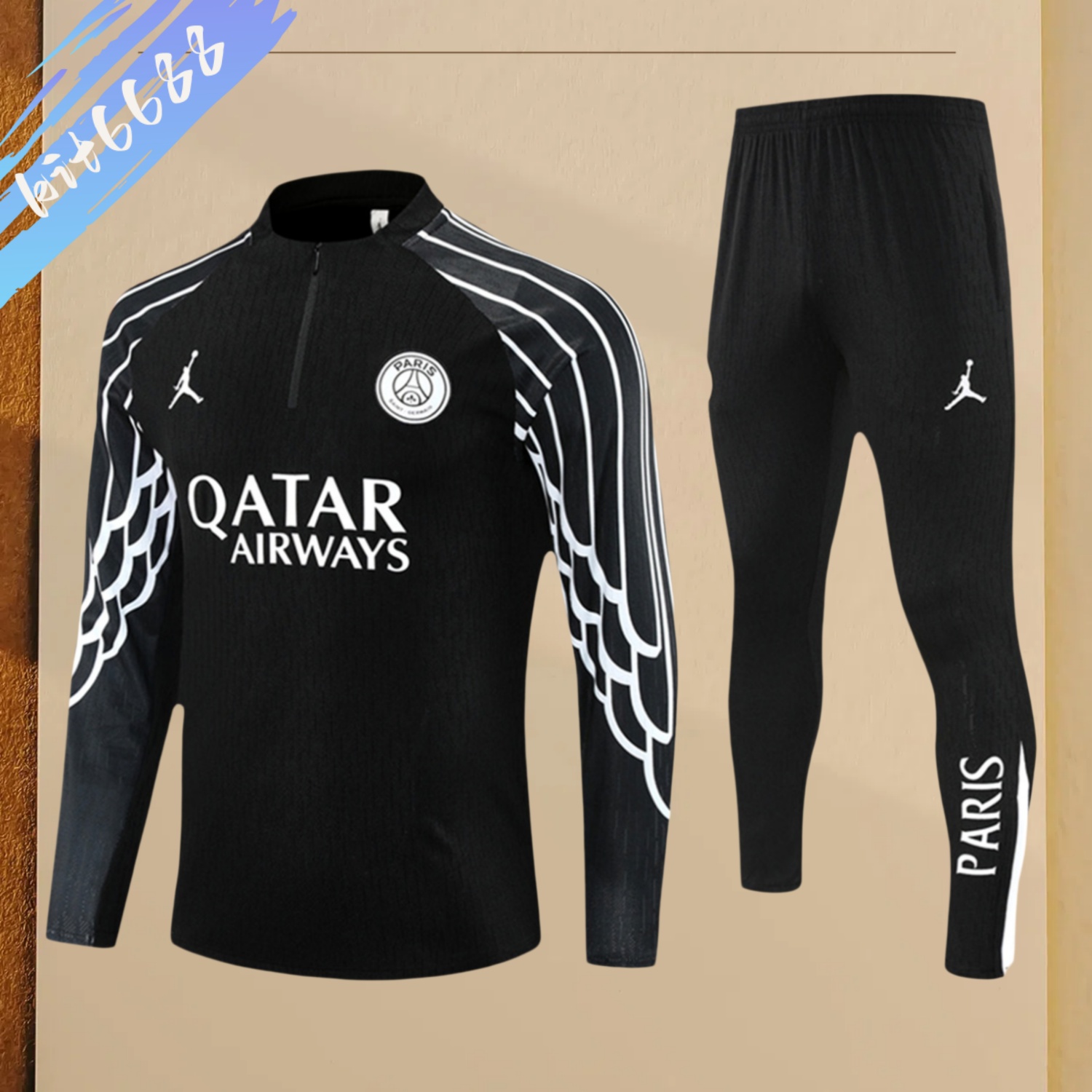 2025/2026 PSG Paris Saint-Germain Kids Half Zip Training Clothes (Kids Kit)