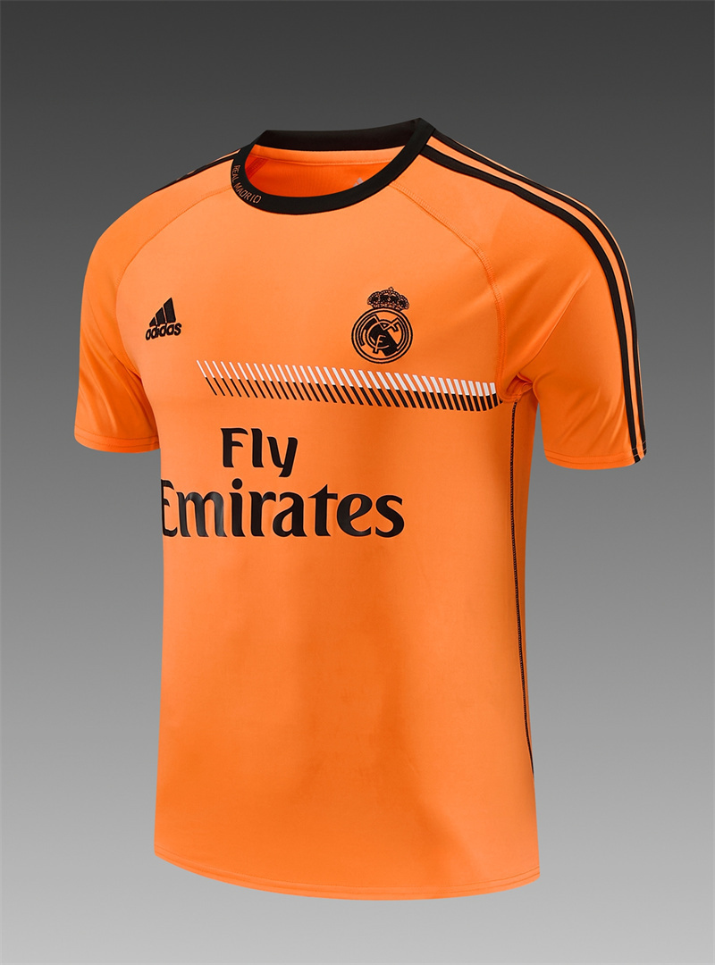 13/14 Real Madrid Retro Training Uniform short sleeves- Sleeve Football Shirt