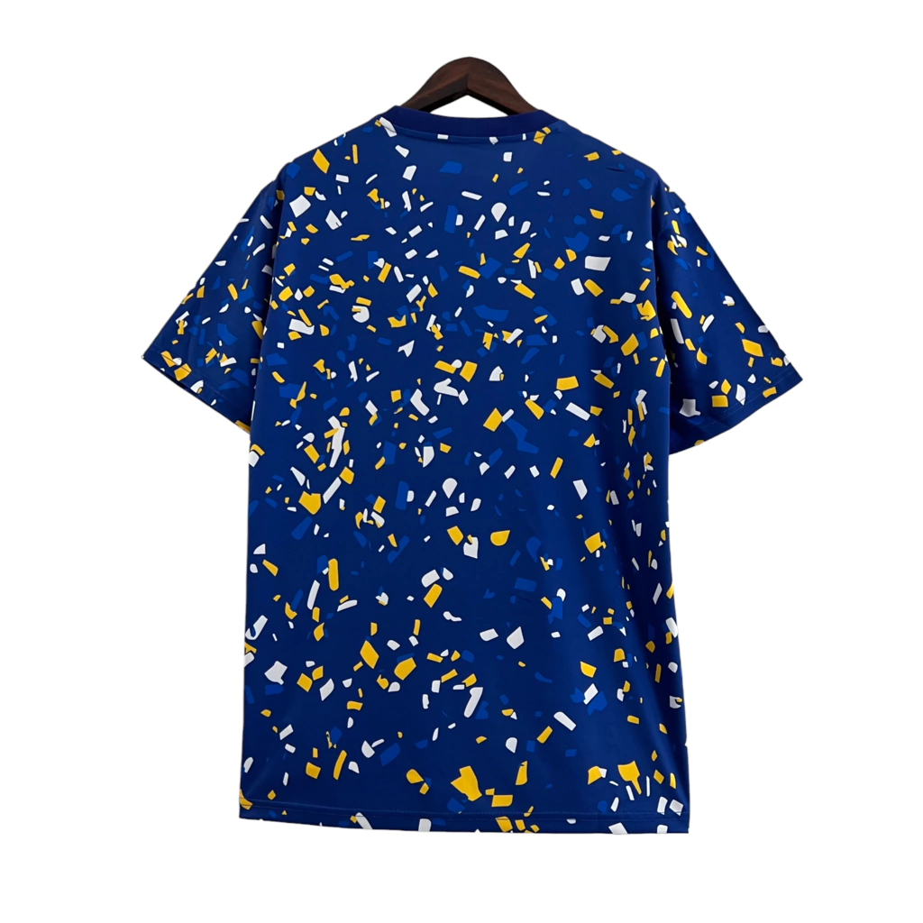 Boca Juniors 23-24 training jersey fan edition blue with yellow and white details