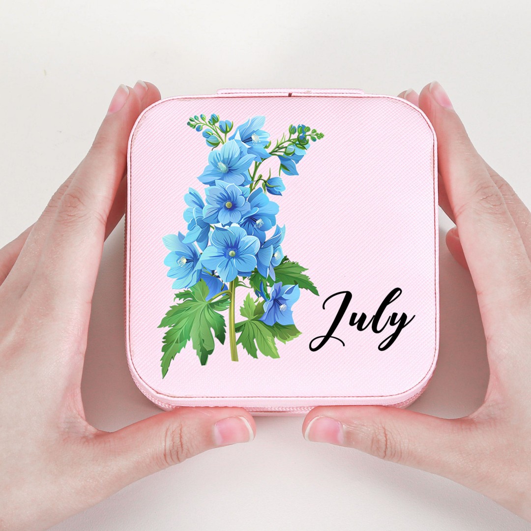 Travel Jewelry Case Small Jewelry Box Jewelry Organizer Storage Case Portable PU Leather Mini Jewelry Travel Case for Girls Women Earring, Necklace, Rings, Bracelets custom logo