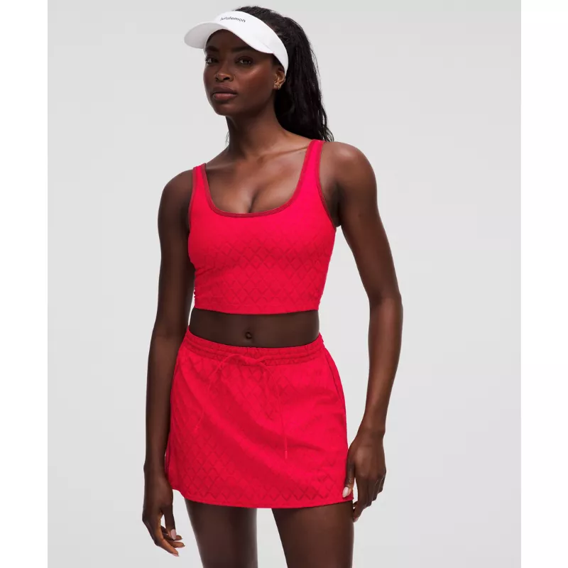 Textured Mesh Tennis Tank Top Medium Support, B/C Cup