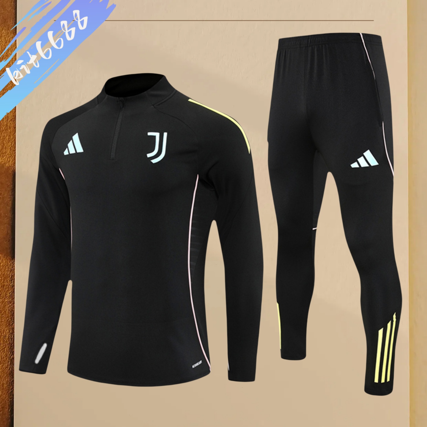 2025/2026 Juventus Kids Half Zip Training Clothes (Kids Kit)