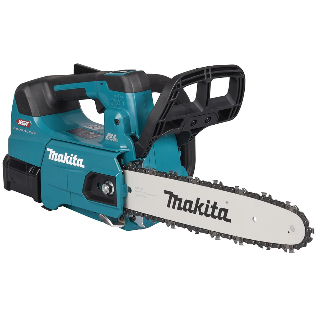 Makita Chainsaw Kit 30cm 12 40V XGT Brushless Cordless Top Handle 2 x 2.5Ah Battery and Rapid Charger Garden Tree Cutting Pruning UC003GD202