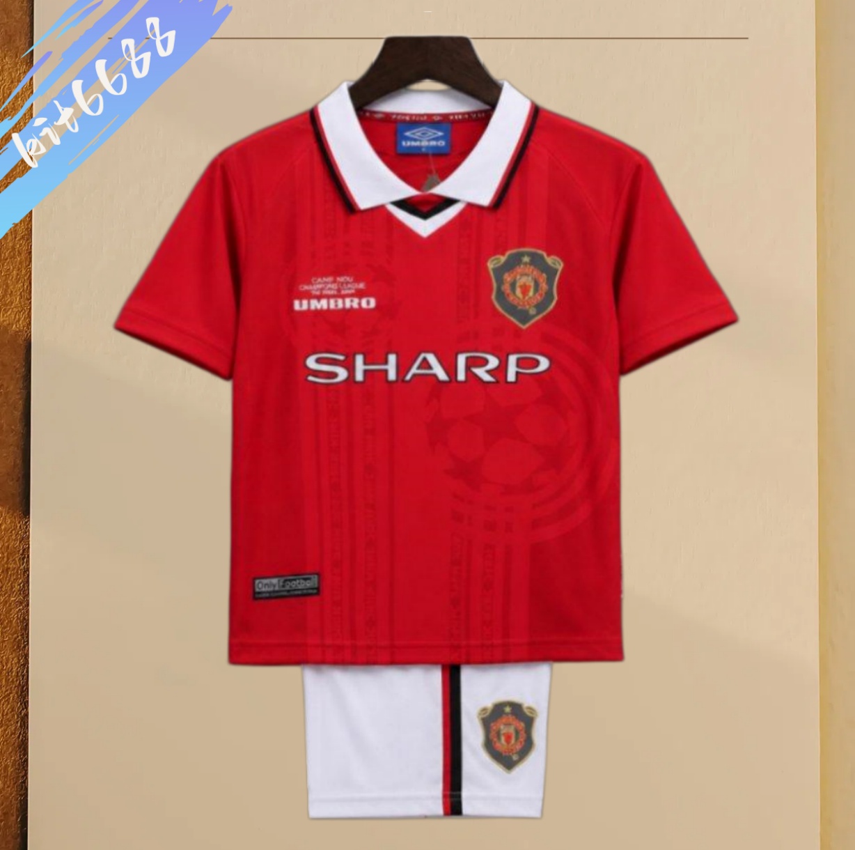 99/00 Manchester United home  Retro Football Shirt ( Kids Kit )