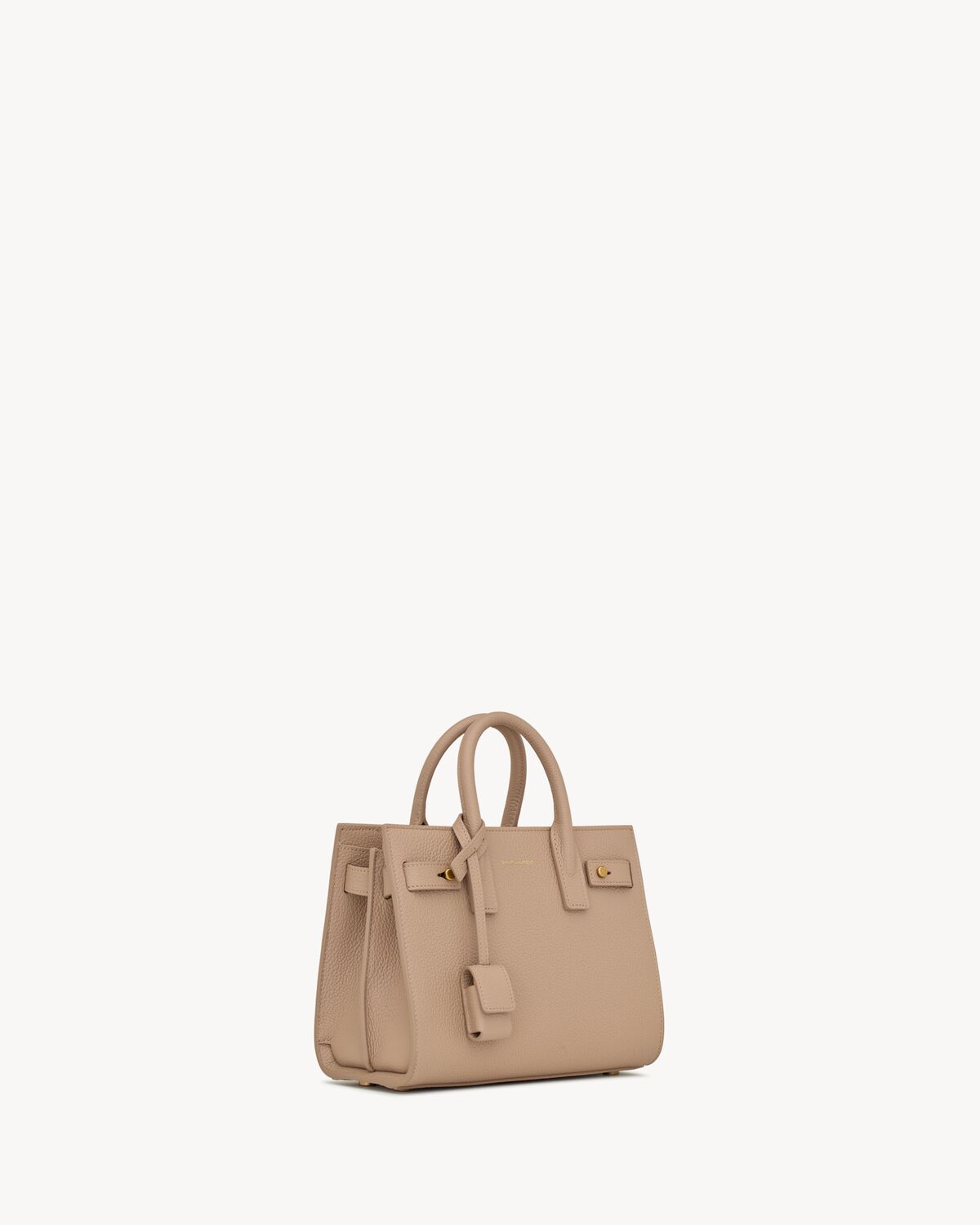 sac de jour in supple grained leather - nano DARK BEIGE