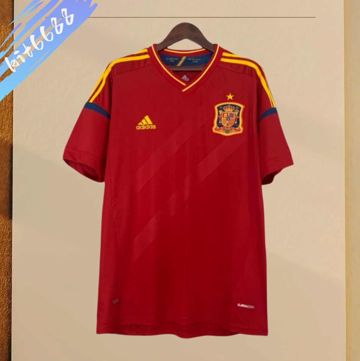 2012 Spain home Retro Football Shirt