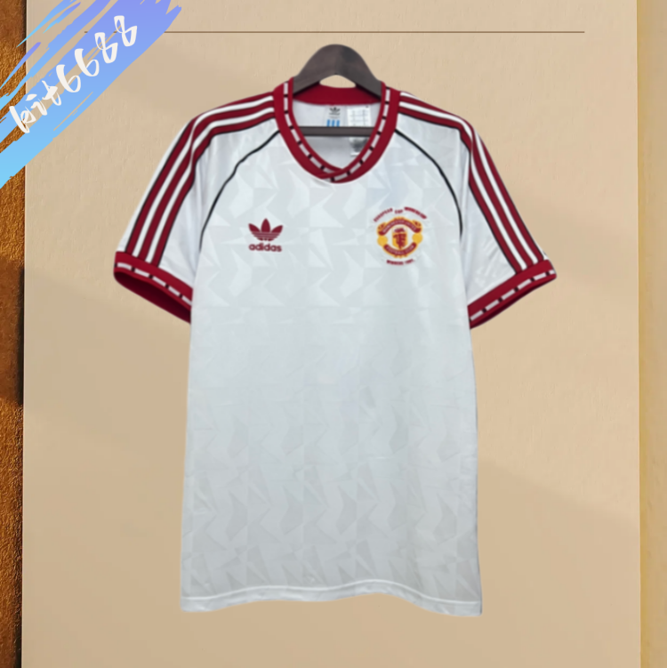 90/91 Manchester United  Away  Retro football  soccer  jersey