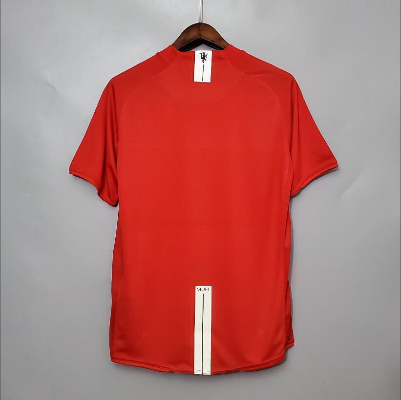 07/08 Manchester United  home Champions League version  retro football jersey