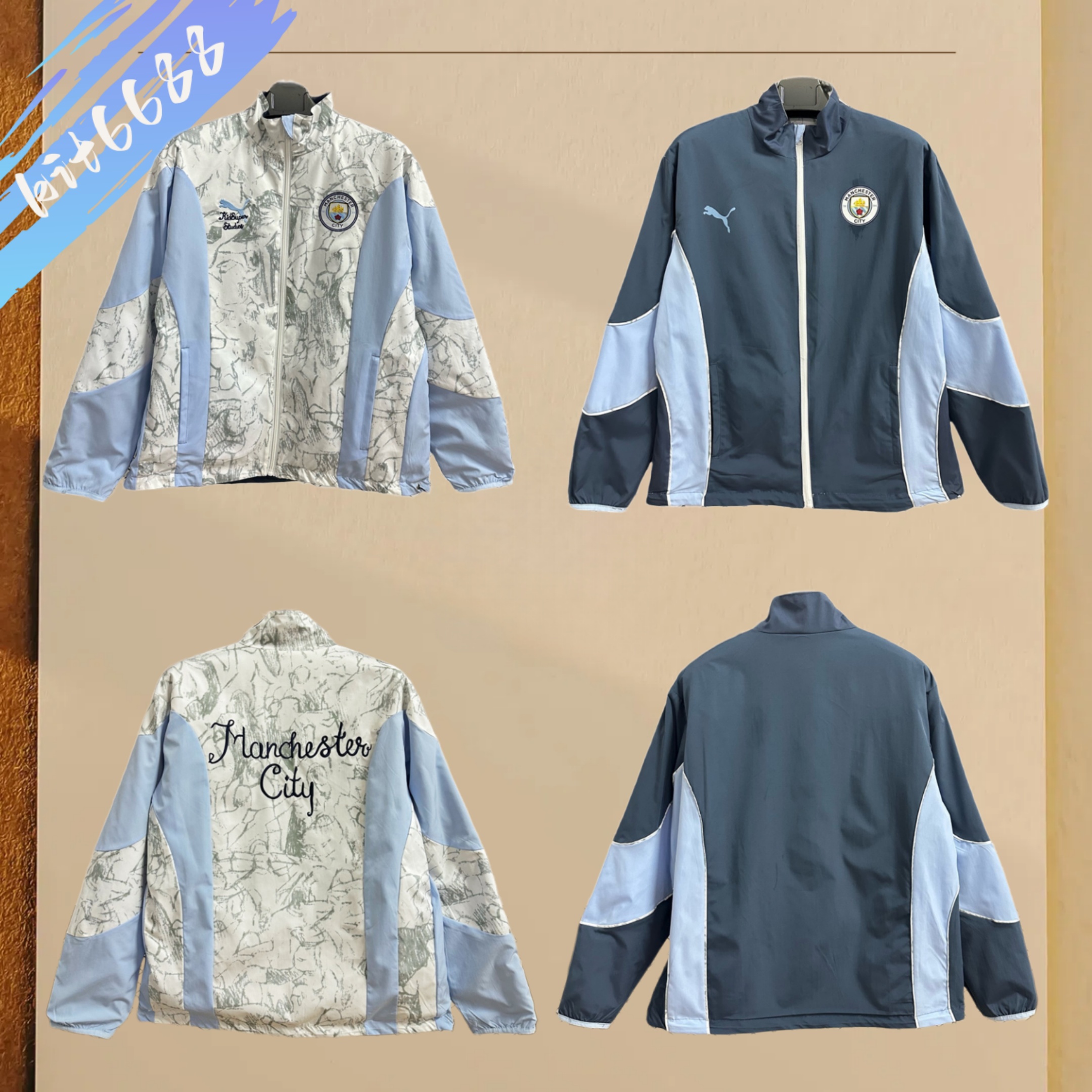 2025/2026 Manchester City double-sided Football Shirts Windbreaker