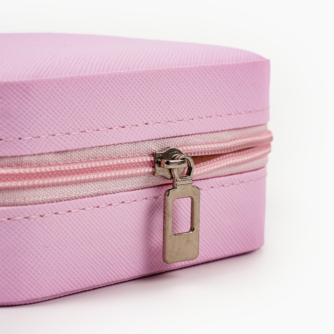 Travel Jewelry Case Small Jewelry Box Jewelry Organizer Storage Case Portable PU Leather Mini Jewelry Travel Case for Girls Womens Earring, Necklace, Rings,Bracelets  custom logo