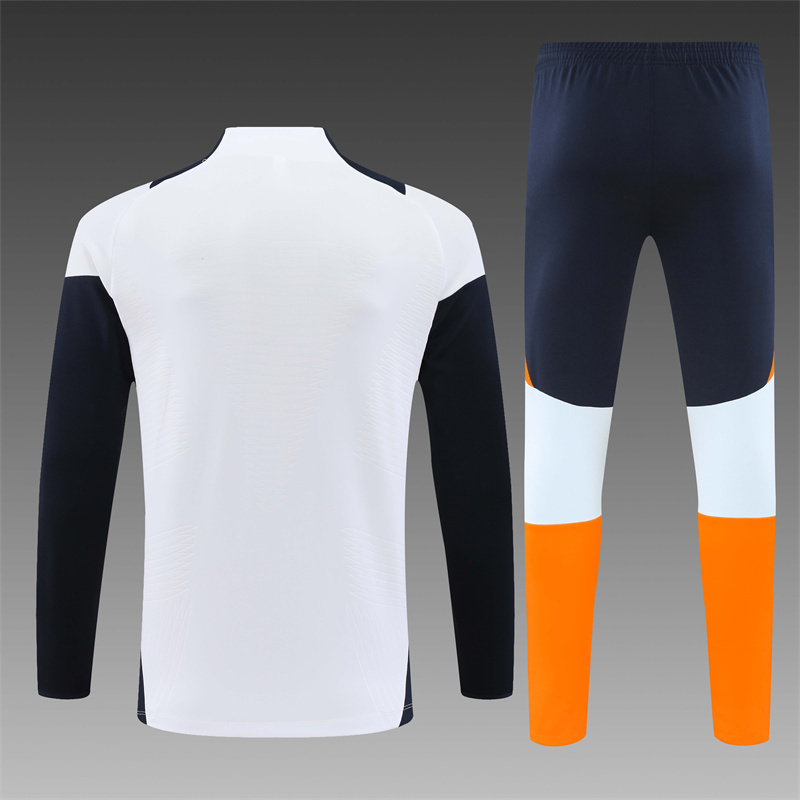 24/25 Real Madrid white Half Zip Training Kit (Adult Kids Kit)