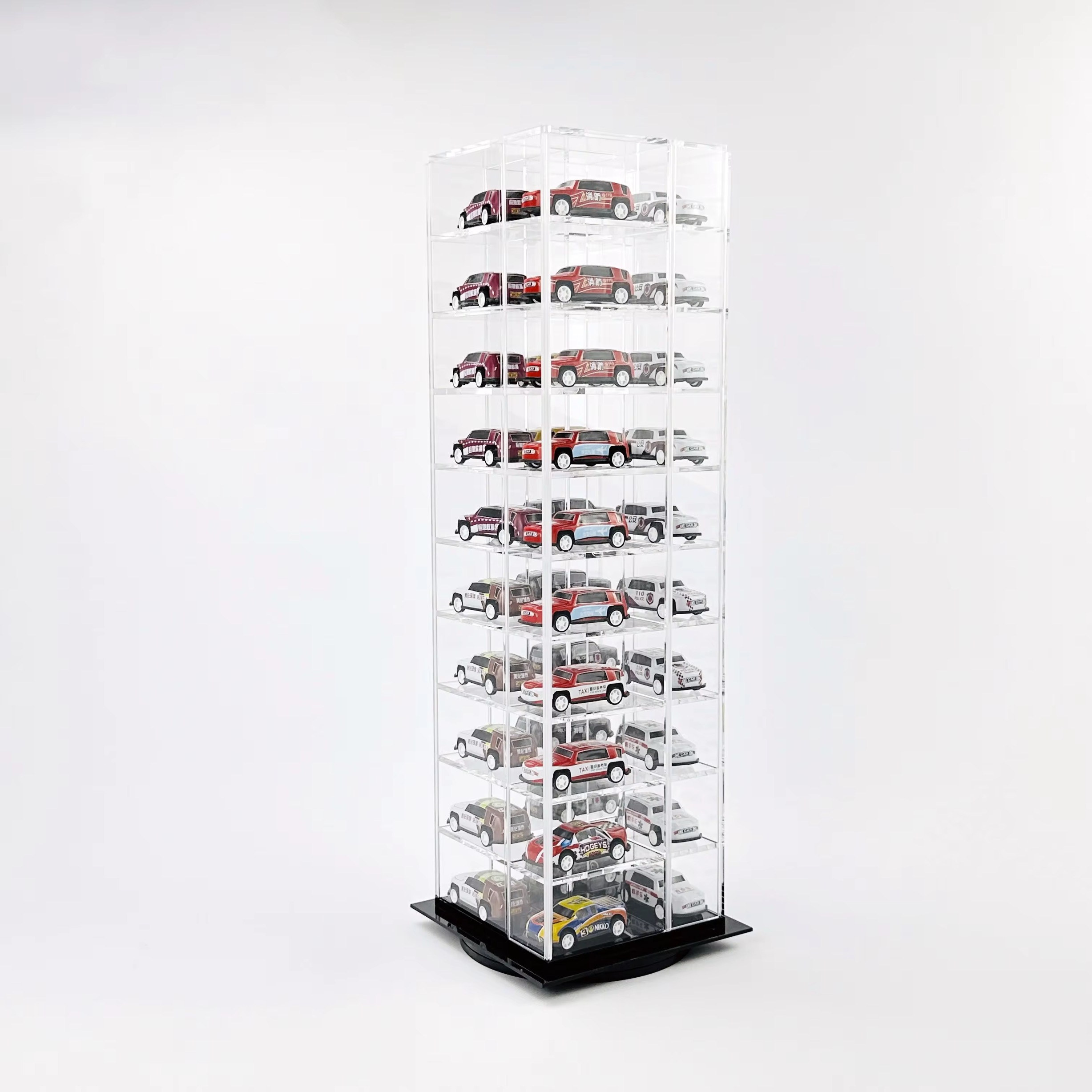 Rotating multi-layer acrylic car model display cabinet