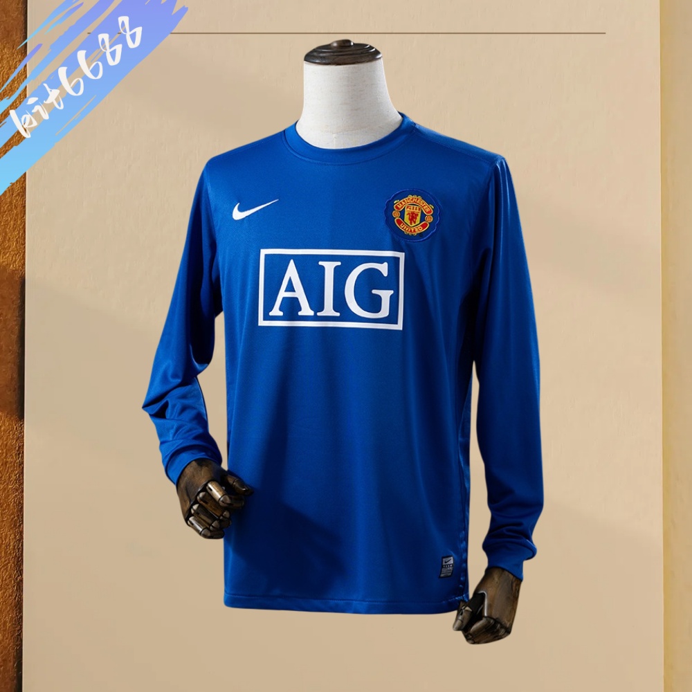 08/09 Manchester United Third Away  long sleeved retro football jersey